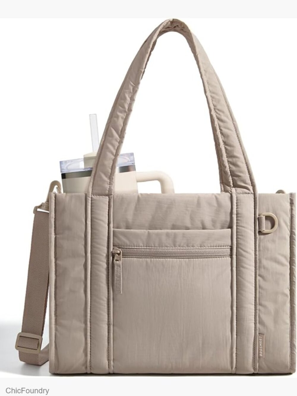 Boxy Tote Bag for Women, Crossbody with Zipper, 14L Travel Work College